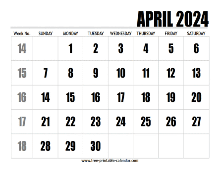 2024 april calendar
