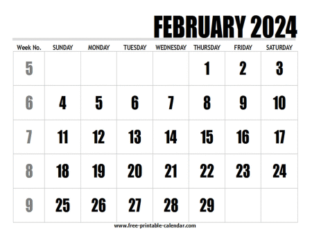 2024 february calendar