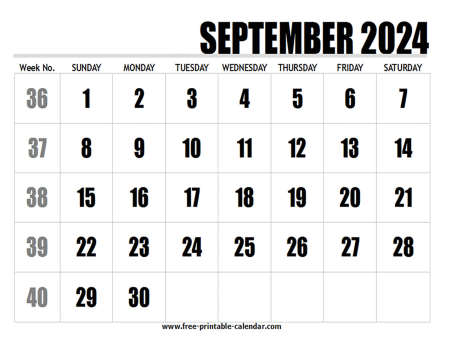 2024 september calendar