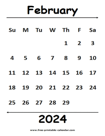 2024 february calendar