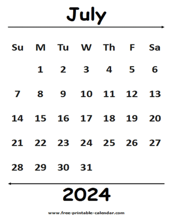 2024 july calendar
