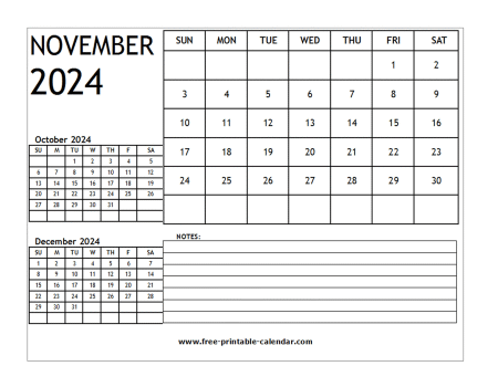 2024 calendar november