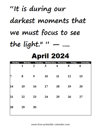 april calendar 2024