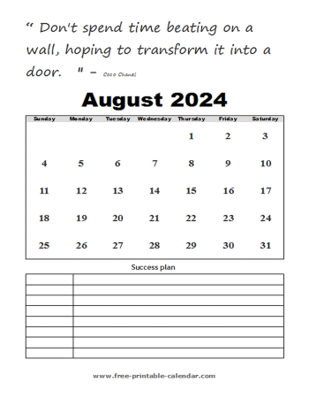 august calendar 2024 printable