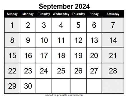 calendar september 2024