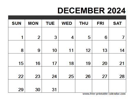 december 2024 calendar printable