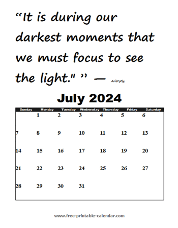 july calendar 2024