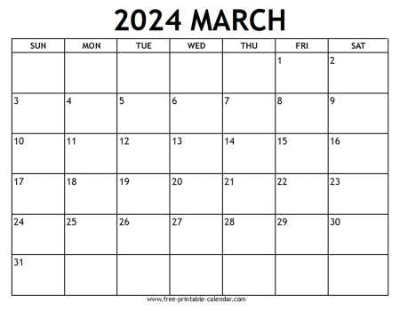 march 2024 calendar With US holidays