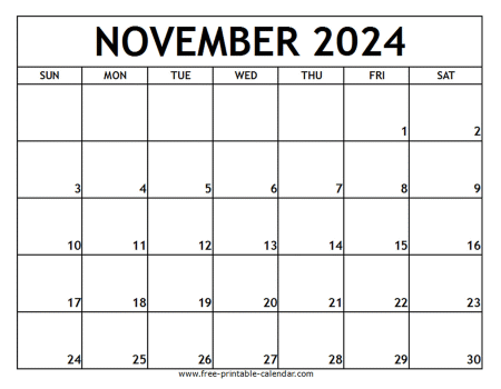 november 2024 printable calendar