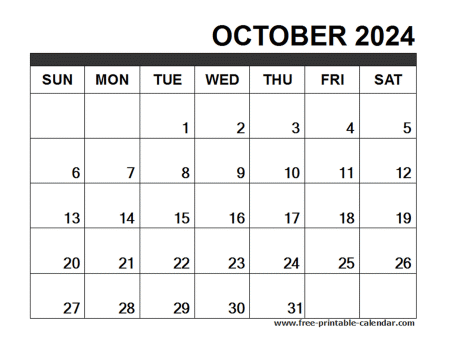 october 2024 calendar printable