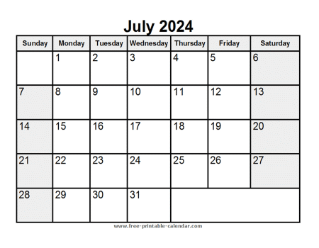 printable july 2024 calendar