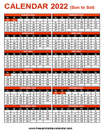 printable calendar 2022