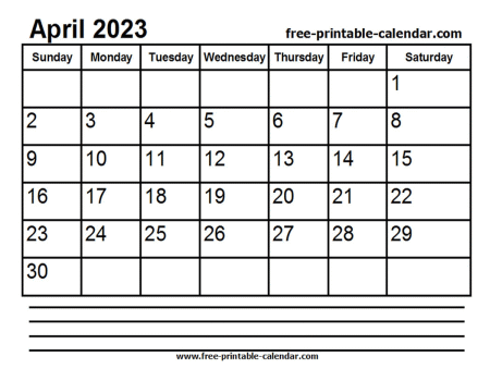 2023 april calendar printable