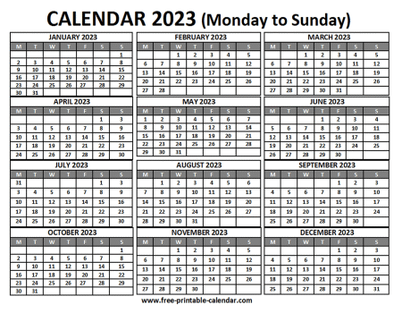 2023 calendars