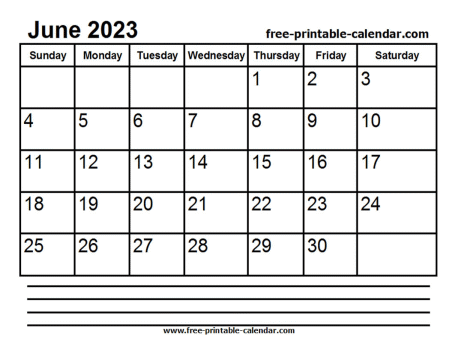2023 june calendar printable