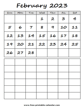 2023 february calendar
