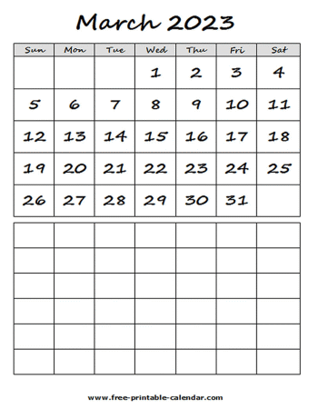 2023 march calendar