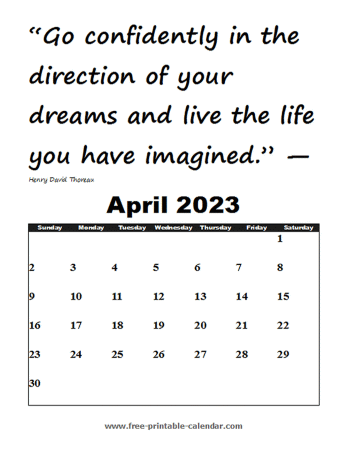 april calendar 2023