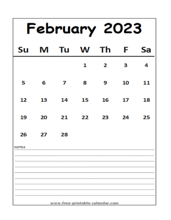calendar 2023 february