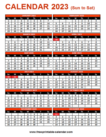 printable calendar 2023