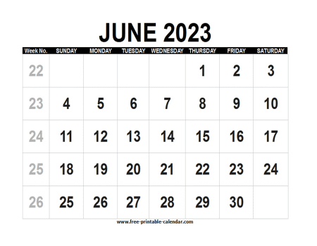 june 2023 calendar