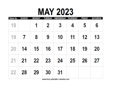 may 2023 calendar