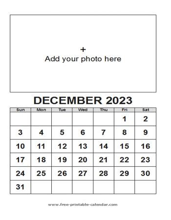 december calendar 2023