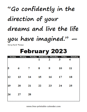 february calendar 2023