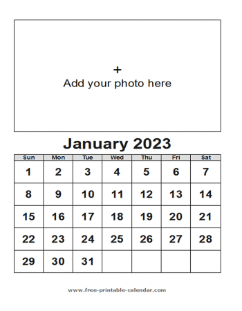 january calendar 2023