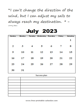 july calendar 2023 printable