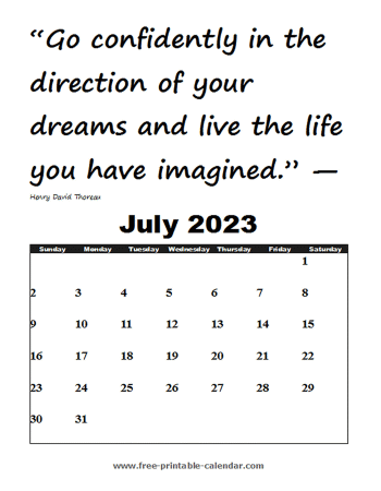 july calendar 2023