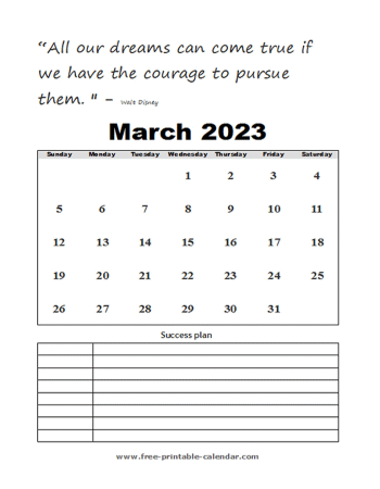 march calendar 2023 printable