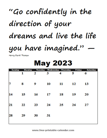 may calendar 2023