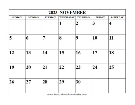 november 2023 calendar