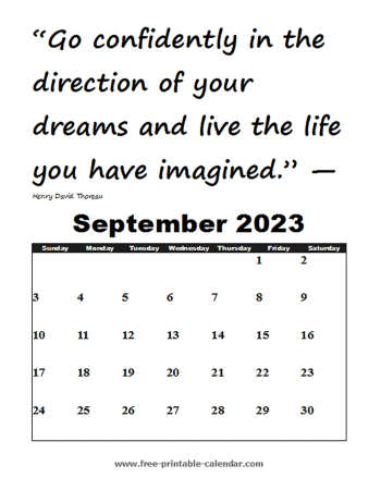 september calendar 2023