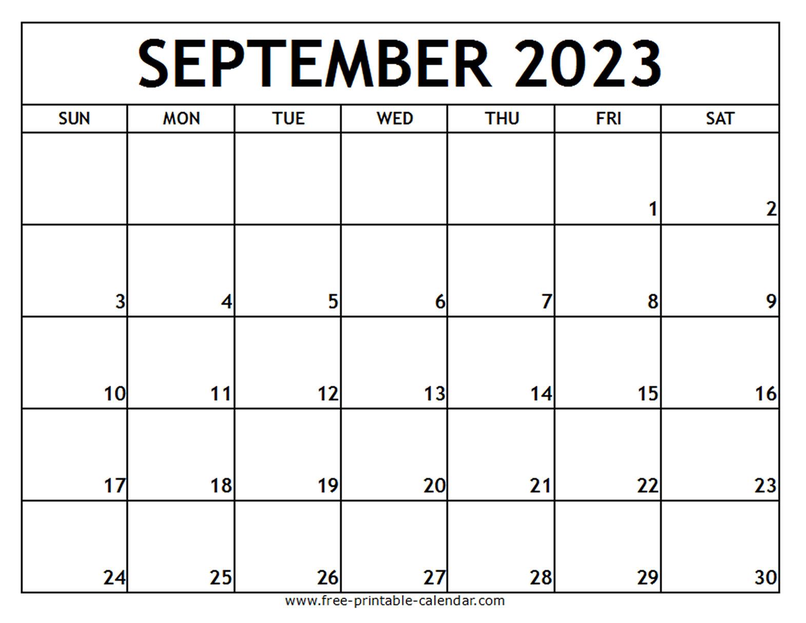 Blank September 2023 Calendar Get Calendar 2023 Update