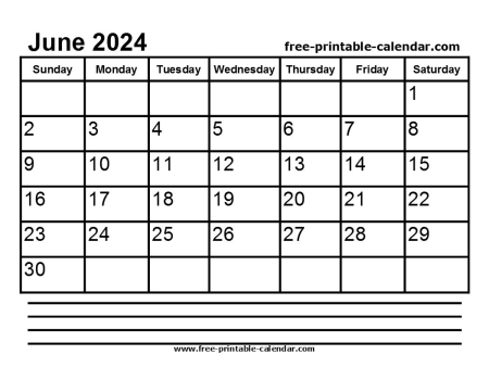 2024 june calendar printable