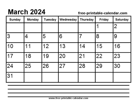 2024 march calendar printable