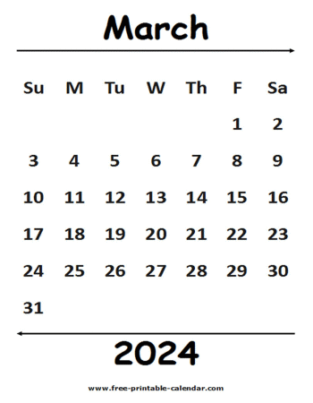 2024 march calendar