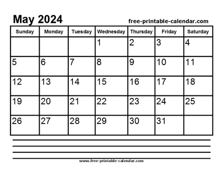 2024 may calendar printable
