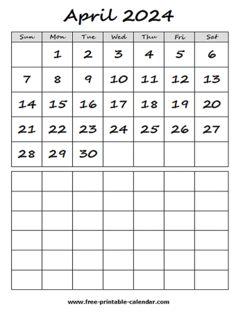 2024 april calendar