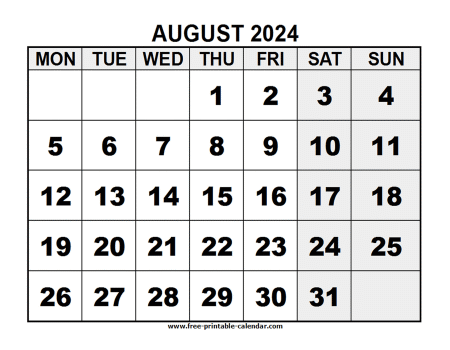2024 august calendar