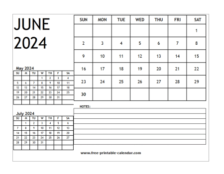 2024 calendar june