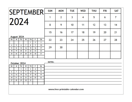 2024 calendar september