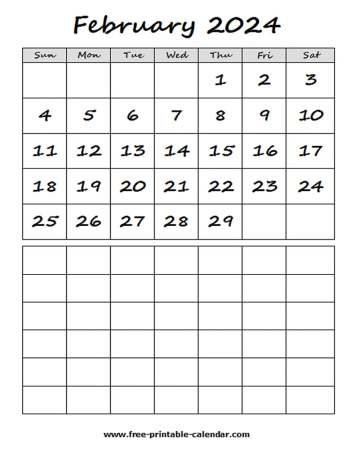 2024 february calendar