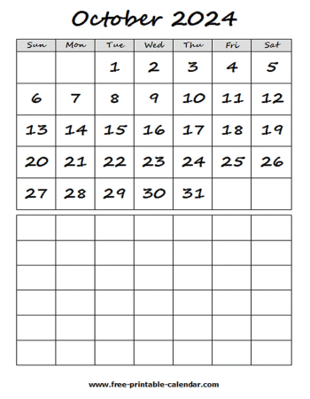 2024 october calendar