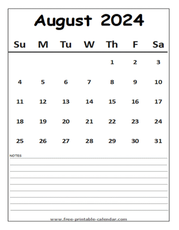 calendar 2024 august