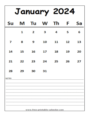 calendar 2024 january