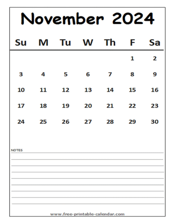 calendar 2024 november