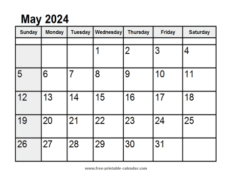 calendar may 2024